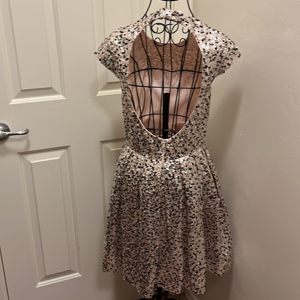 Like New Kate Spade Pink Sequin Sparkle Party Holiday Dress Pockets S 4 - Picture 4 of 10